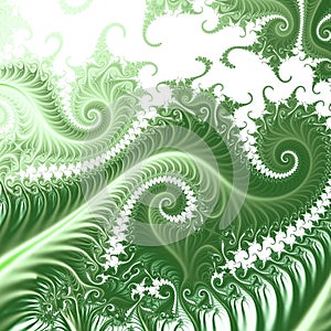 Background consists of fractal color texture and is suitable for use in projects on imagination, creativity and design