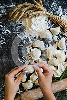 Background of cooking handmade food photo