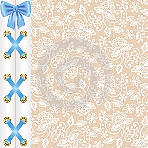 Background with corset lacing