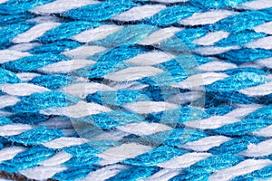 Background of cotton yarns or threads, macro texture, two color