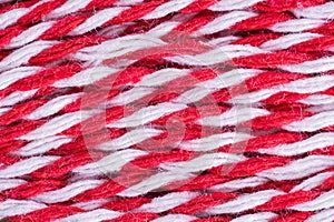 Background of cotton yarns or threads, macro texture, two color