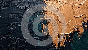 The background is covered with strokes of dark tones textured.