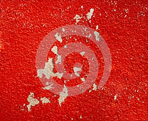 Background of cracked red paint