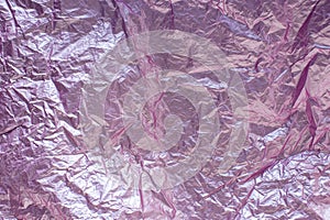 Background of crumpled pink paper