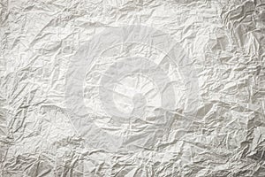 Background of crumpled white gray monochrome bakery paper