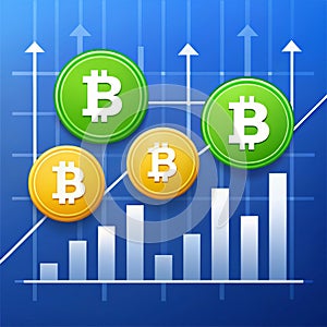 background with cryptocurrencies and bitcoin symbol