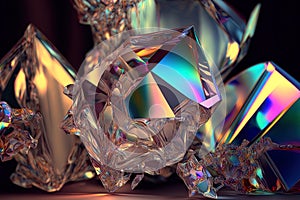 Background of crystal refractions