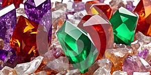 Background of crystals and gemstones