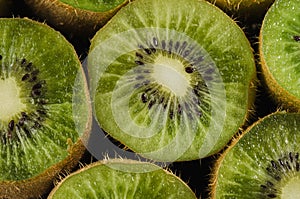 background from cut kiwis/background from cut kiwis. top view