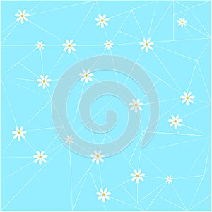 Background with cute daisy pattern. Great for Baby Shower, Wedding, Birthday, Mother`s Day, Easter, Scrapbook, Gift Wrap, surface