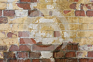 Background of a damaged old brick wall