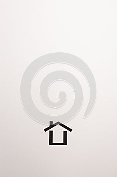 Background of dark brown wooden minimal house icon