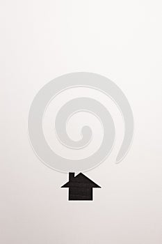 Background of dark brown wooden simple house icon