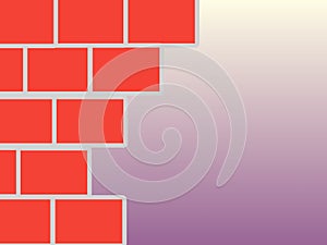 Background decorated with red bricks and other colors in other parts