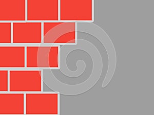 Background decorated with red bricks and other colors in other parts