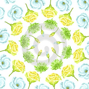 Background with decorative delicate flowers. Image for wedding invitations, romantic cards, posters