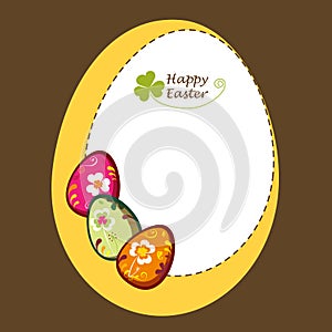 Background with decorative easter eggs