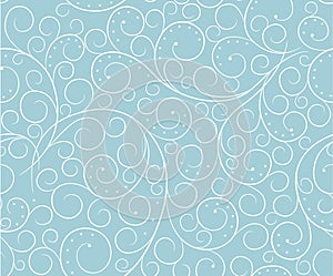 Background with decorative pattern and snowflakes