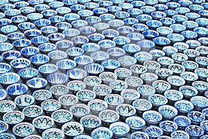 Background from decorative plates