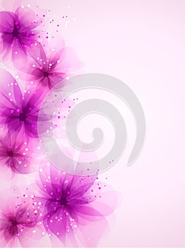 background with delicate pink flowers