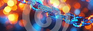 Background depicting modern technology and communication in the form of an abstract digital network and binary code