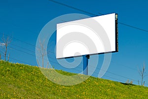 Background for design, billboards on city streets photo