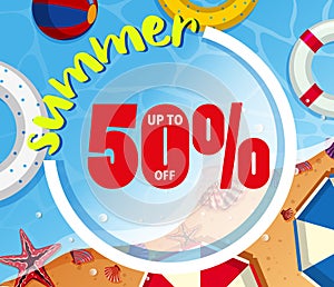 Background design for summer sale