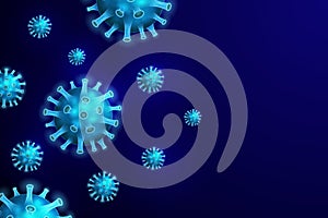 Background design with the theme of the covid-19 virus outbreak. Corona virus banner