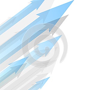 Background design with transparent blue arrows