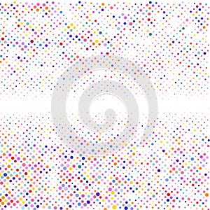 The background of different colored dots of variable sizes, located of different density on white.