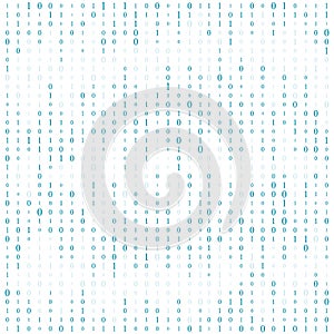 Background With Digits On Screen. binary code zero one matrix white background. banner, pattern, wallpaper. Abstract