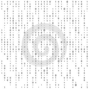 Background With Digits On Screen. binary code zero one matrix white background. banner, pattern, wallpaper. Abstract Matrix