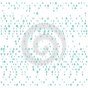 Background With Digits On Screen. binary code zero one matrix white background. banner, pattern, wallpaper. Abstract Matrix Backgr