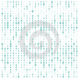 Background With Digits On Screen. binary code zero one matrix white background. banner, pattern, wallpaper. Abstract Matrix Backgr
