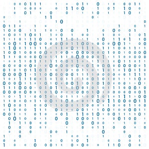 Background With Digits On Screen. binary code zero one matrix white background. banner, pattern, wallpaper. Abstract