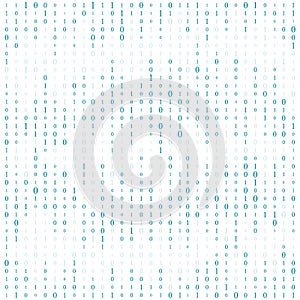Background With Digits On Screen. binary code zero one matrix white background. banner, pattern, wallpaper. Abstract