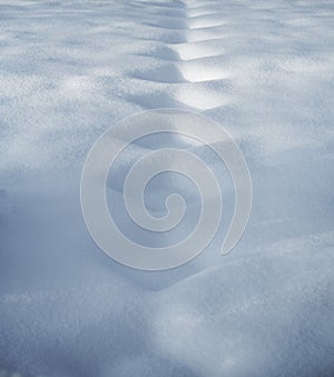 Diminishing pattern in snow photo