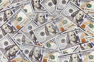 Background from 100 dollar bills