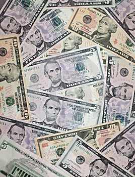 Background of dollar bills