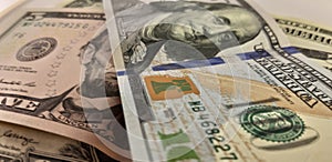 Background dollars, money, wealth. American dollars paper