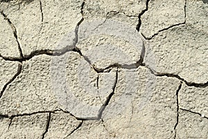 Crumbled cracked soil