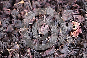 background of dried roselle