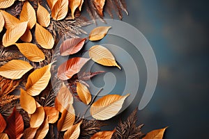 Background of dry clean autumn leaves, dry leaves on a black background.