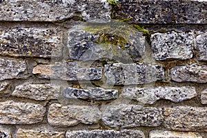 Piedra muro sobre el en 