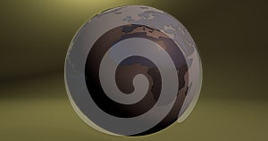 A background with the Earth planet in brown color, which shows the Africa continent.