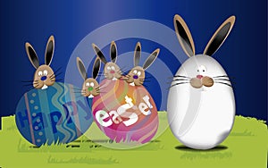 Background Easter (Happy easter Text in egg )