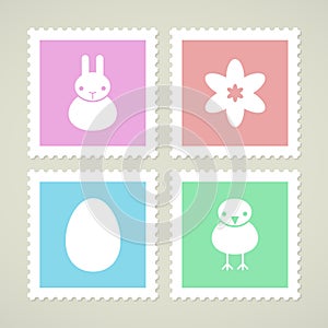 Background with Easter symbols