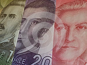 background of economy and finance with chilean money