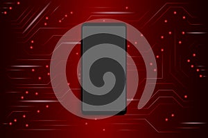 Background with electronic cyber circuit. Future technologies. Background for high speed internet or cyber security concept