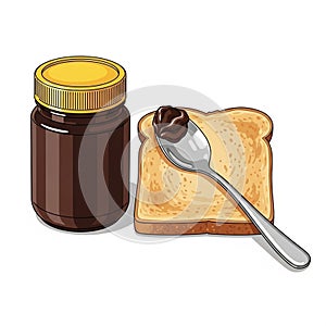 Background emphasizing the simplicity and focus on the breakfast